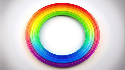 Obraz premium Colorful silhouette circle on white background