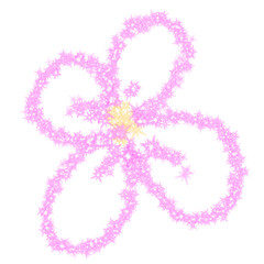 Pink flower sparkle glitter art