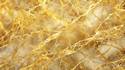 Fototapeta premium Gold marble with subtle veins and polished surface background in forced perspective