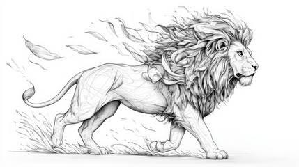 Obraz premium Animal drawing book for adults