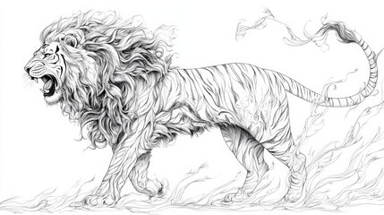 Obraz premium Animal drawing book for adults
