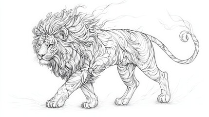 Obraz premium Animal drawing book for adults