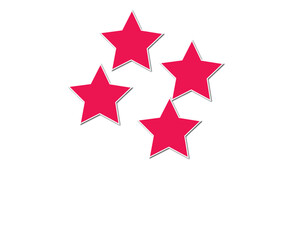 red star on white background