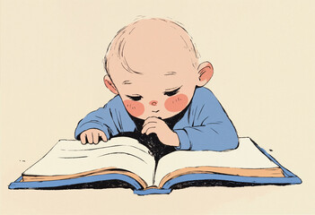 child reading a book