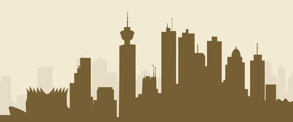 Morning Vancouver city skyline 