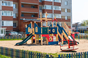 Children's playground in a modern residential complex