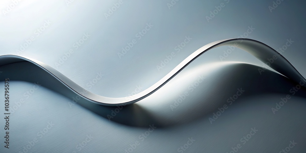Wall mural macro curve with modern aesthetic shadow and depth