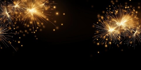 Obraz premium Glowing Sparks and Lights on Dark Background