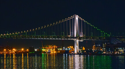 夜のレインボーブリッジ