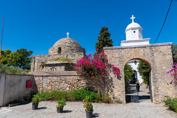 Holy monastery Timiou Prodromou inside Koroni castle, Peloponnese, Greece