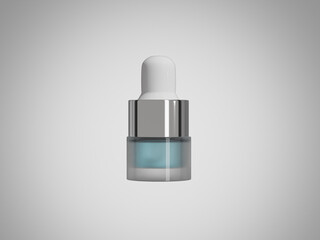 Small dropper bottle mockup, 5 ml frost glass skincare dropper bottle mockup, liquid pipette dropper container on clear background, close up pack shot of luxury essential aroma oil packaging