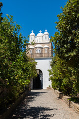 Holy monastery Timiou Prodromou inside Koroni castle, Peloponnese, Greece