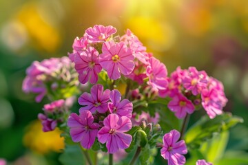 Fototapeta premium Pink Flowers Blooming in Sunshine - Nature Photography