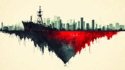 Obraz premium Distressed Debt Investment Opportunities Stock Illustration with Modern Aesthetic