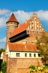 Fototapeta premium Medieval gothic castle in Olsztyn, Poland