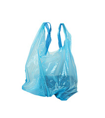 Lightweight Blue Plastic Bag Filled with Various Items and Materials