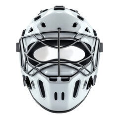 Isolated White Hockey Mask on Transparent Background