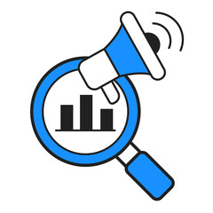 Data Announcement Icon. Broadcasting and Communication Symbol – Vector Illustration for Digital Media Concepts