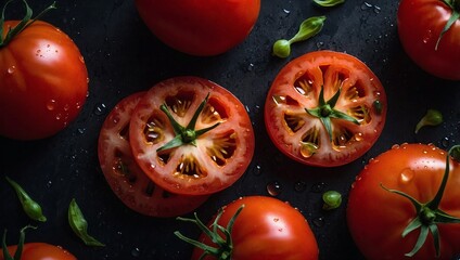 tomatoes on a wooden table
