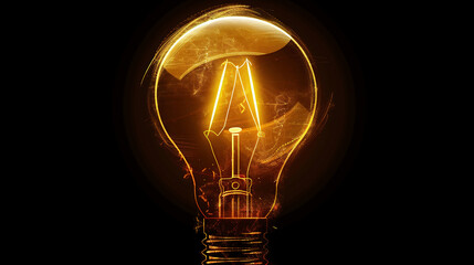 Image of atomic structures moving over light bulb and networks on dark background. Network, energy, digital interface, science, research and communication