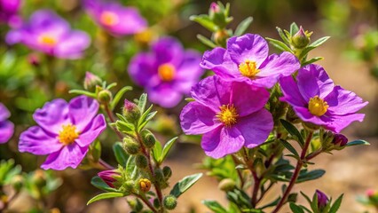 Wild purple flower in its natural habitat