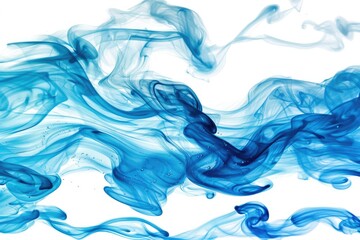 Fototapeta premium A close-up shot of a blue substance floating in water