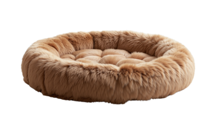 Plush Round Pet Bed for Comfortable and Cozy Sleeping Space