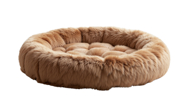 Plush Round Pet Bed for Comfortable and Cozy Sleeping Space