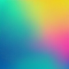 vibrant grainy gradient background with abstract noise texture in turquoise, green, yellow, blue, and pink, perfect for retro-inspired poster and banner designs