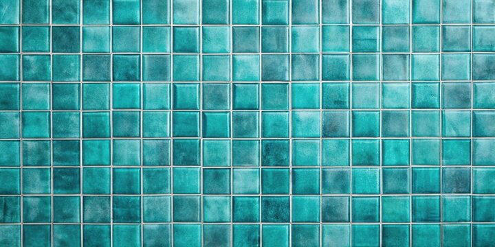 wide-angle teal blue handmade tile effect photography backdrop