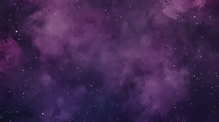 Obraz premium Watercolor Night Sky. Cosmic Layout with Violet Universe and Stars