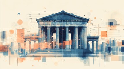 Fototapeta premium Options Greeks Sensitivity Analysis Stock Illustration with Stylish Design