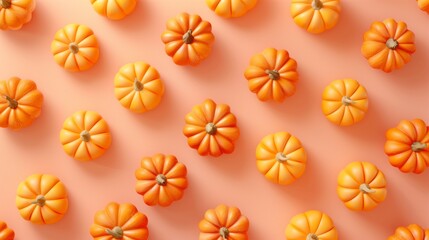 Orange pumpkin vegetable organic agriculture real food pattern pink background