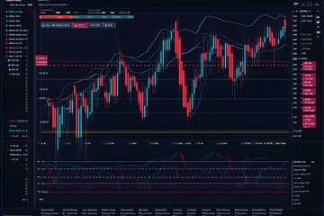 Candlestick Chart Depicting Stock Market Fluctuations