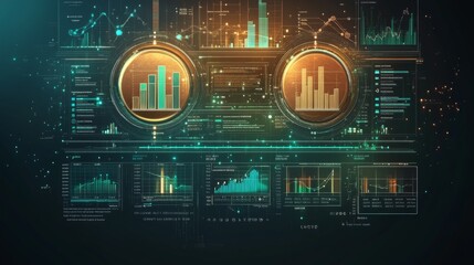 Triple Bottom Line Reporting Dashboard Illustration with Venn Diagrams