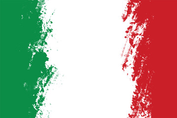 Flag of Italy brush stroke vector illustration