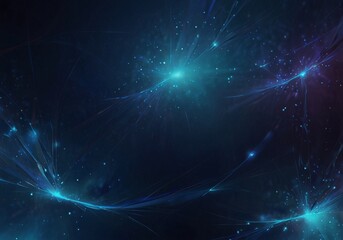 Obraz premium Abstract space background, blue magic background with sparks and flares