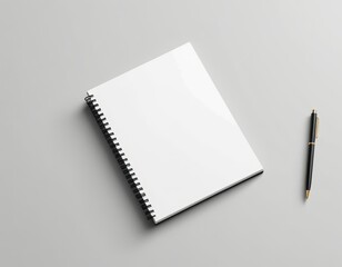 Elegant business notebook mockup featuring customizable cover