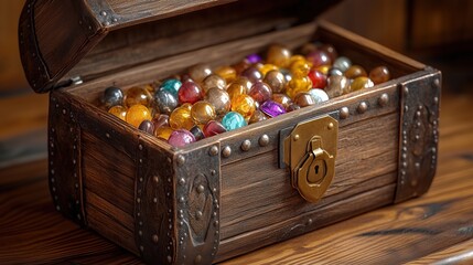 Treasure chest with treasure