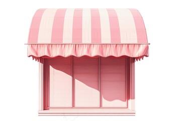A colorful striped awning above a window, perfect for use in home decor or design projects