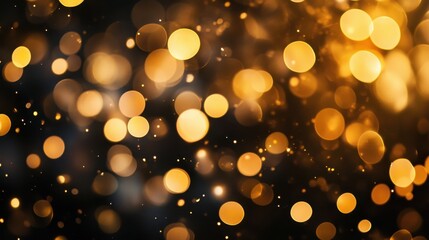 Obraz premium Golden Glittering Bokeh Background for Events