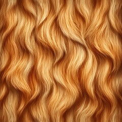 Fototapeta premium Beautiful golden wavy hair texture, showcasing layers and movement in vibrant shades of orange and gold.