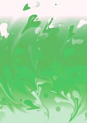 green background with flowers