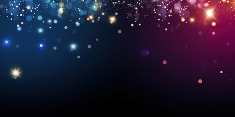 Sparkling Bokeh Background with Stars and Colors