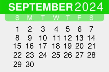 September 2024 Calendar Icon