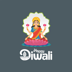 Happy Diwali celebration background. front view of banner design decorated with illuminated oil lamps on patterned red background. vector illustration