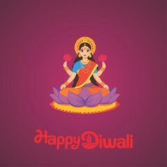 Happy Diwali celebration background. front view of banner design decorated with illuminated oil lamps on patterned red background. vector illustration