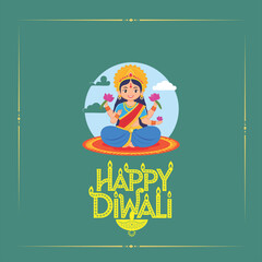 Happy Diwali celebration background. front view of banner design decorated with illuminated oil lamps on patterned red background. vector illustration