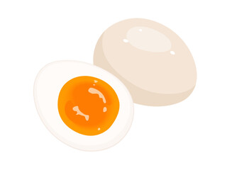 ゆで卵のベクターイラスト
