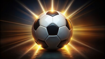 Naklejka premium a clipart of a soccer ball with dramatic lighting 1 per image ar7 4 Generative AI